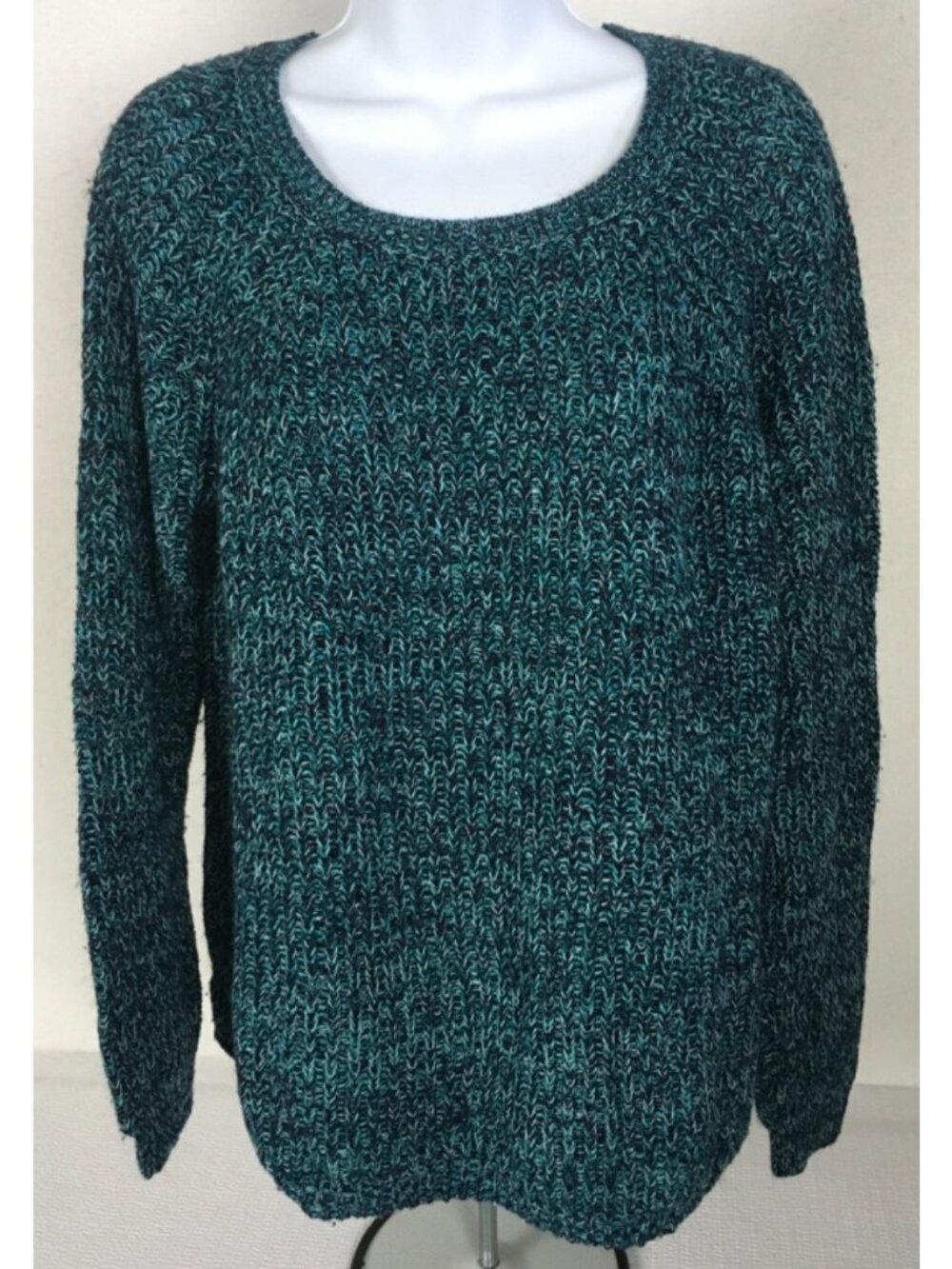 Faded Glory Sweater Women Size XXL 20 Blue Long Sleeves Round Neckline